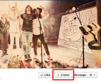 facebook pulsante ascolta