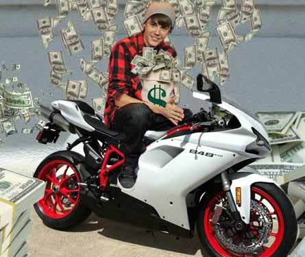 justin bieber ducati 848 evo