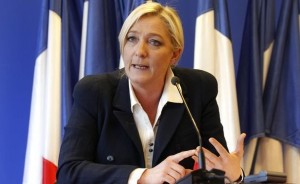 Marine Le Pen, France's National Front leader, speaks during a news conference the day after the first round of local elections at the party headquarters in Nanterre