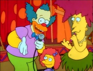 early simpsons krusty the clown with sideshow bob before evil