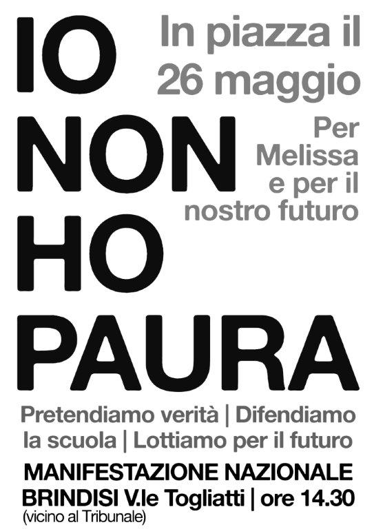 manifestazione io non ho paura brindisi